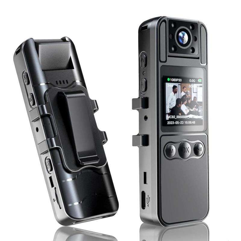 KOGGII Portable Wearable Camera, Multifunction 1080P HD Recorded 1.4-Inch Screen Recorder, Night Vision Function Camera Suitable for Family, Outdoor, Bicycle Sports, Pocket Camera, Streaming Camera, Recording Camera, Vlogging Camera, Video Camera