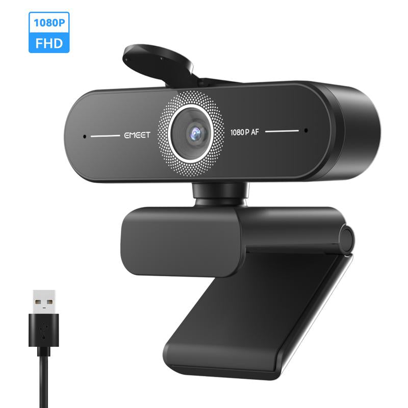 EMEET C60E 4K/2K/1080P Webcam Streaming Camera for PC, Laptop, Gaming Accessories, Ultra HD, 1080P@60Fps Fast Autofocus, Wireless Fill Light, Plug & Play with Privacy Cover, Game Changer Webcam 4K for Streaming Living Home Office
