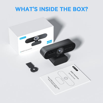 EMEET C60E 4K/2K/1080P Webcam Streaming Camera for PC, Laptop, Gaming Accessories, Ultra HD, 1080P@60Fps Fast Autofocus, Wireless Fill Light, Plug & Play with Privacy Cover, Game Changer Webcam 4K for Streaming Living Home Office