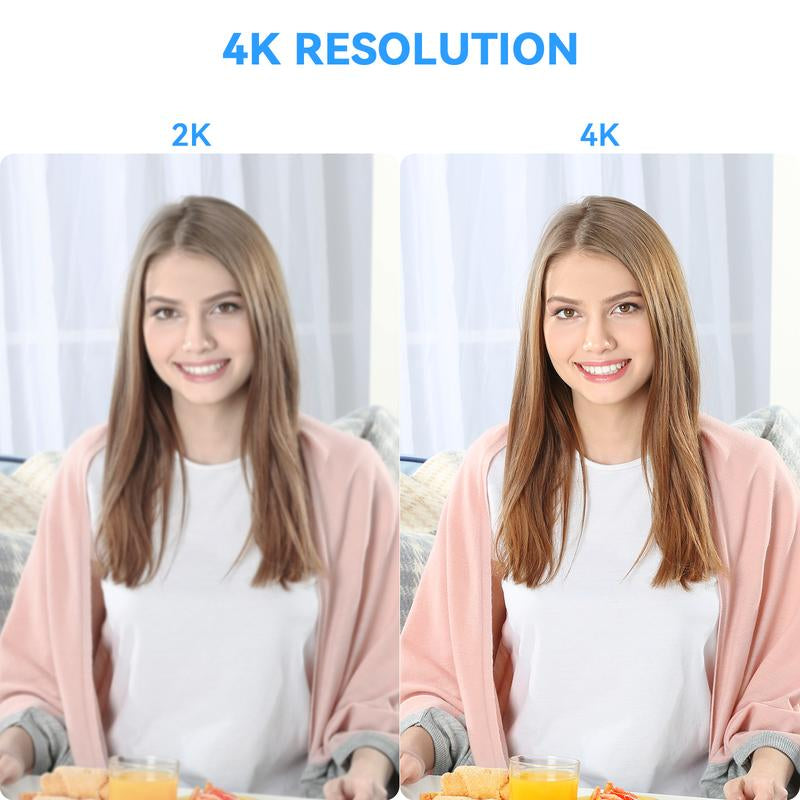 EMEET C60E 4K/2K/1080P Webcam Streaming Camera for PC, Laptop, Gaming Accessories, Ultra HD, 1080P@60Fps Fast Autofocus, Wireless Fill Light, Plug & Play with Privacy Cover, Game Changer Webcam 4K for Streaming Living Home Office