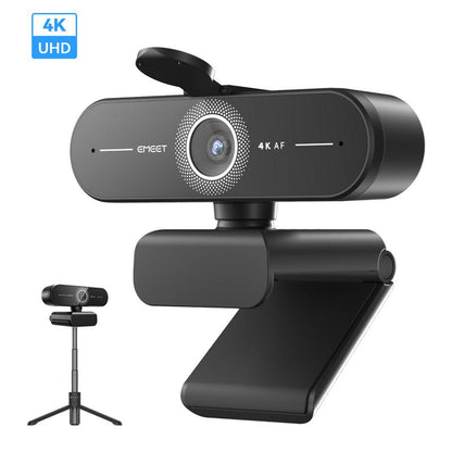 EMEET C60E 4K/2K/1080P Webcam Streaming Camera for PC, Laptop, Gaming Accessories, Ultra HD, 1080P@60Fps Fast Autofocus, Wireless Fill Light, Plug & Play with Privacy Cover, Game Changer Webcam 4K for Streaming Living Home Office